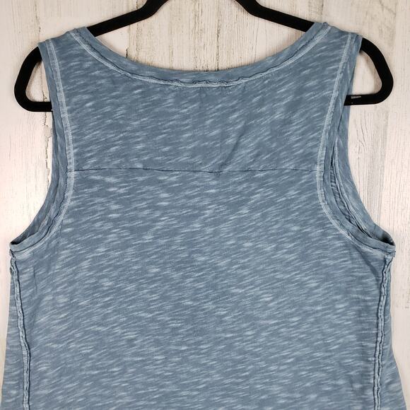 NWOT Mod-O-Doc Blue Distressed Knit Tank Mini Sleeveless Dress Women's - Picture 9 of 12